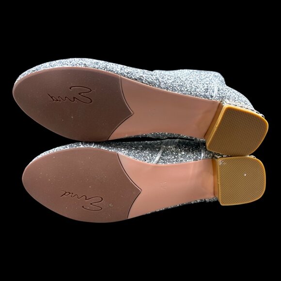 Women's Silver Sequin Glitter Sparkly Ankle Boots - US 9.5/EU 41 - Picture 5 of 6